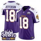 Justin Jefferson Purple Alternate Jersey V2 Minnesota Vikings King Of The North Patch Vapor Limited