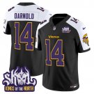 Sam Darnold Black Alternate Jersey V2 Minnesota Vikings King Of The North Patch Vapor Limited