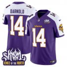 Sam Darnold Purple Alternate Jersey V2 Minnesota Vikings King Of The North Patch Vapor Limited
