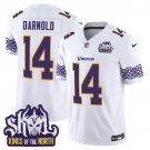 Sam Darnold White Jersey V2 Minnesota Vikings King Of The North Patch Vapor Limited