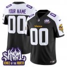 Custom Black Alternate Jersey V2 Minnesota Vikings King Of The North Patch Vapor Limited