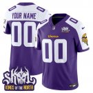 Custom Purple Alternate Jersey V2 Minnesota Vikings King Of The North Patch Vapor Limited