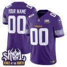 Custom Purple Jersey V2 Minnesota Vikings King Of The North Patch Vapor Limited