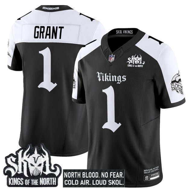 Bud Grant Alternate Jersey Minnesota Vikings 'Gothic Norseblood Edition' Vapor Limited