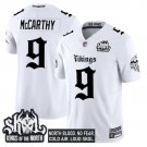 J.J.McCarthy White Jersey Minnesota Vikings 'Gothic Norseblood Edition' Vapor Limited