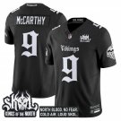 J.J.McCarthy Black Jersey Minnesota Vikings 'Gothic Norseblood Edition' Vapor Limited