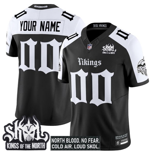Custom Alternate Jersey Minnesota Vikings 'Gothic Norseblood Edition' Vapor Limited