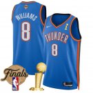#8 Jalen Williams Blue Jersey Basketball Oklahoma City Thunder 2025 Finals Patch
