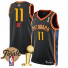 #11 Isaiah Joe Black Jersey Basketball Oklahoma City Thunder 2025 Finals Patch