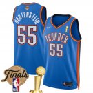 Isaiah Hartenstein #55 Oklahoma City Thunder Basketball Jersey Blue 2025 Finals Patch
