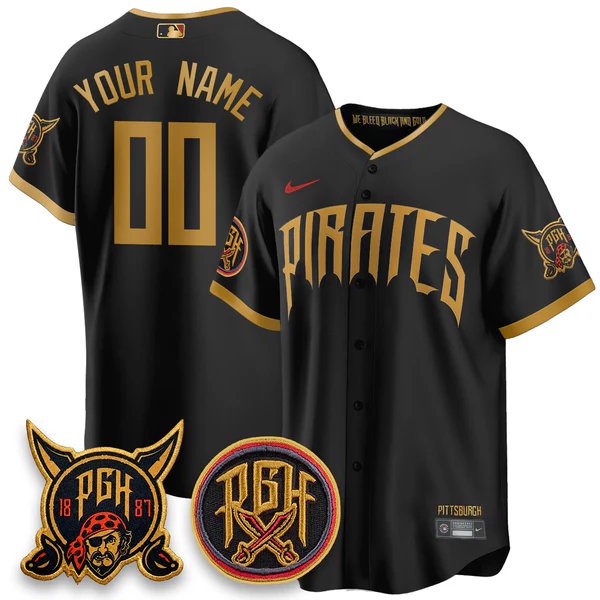 Custom V2 Baseball Jersey Pittsburgh Pirates 2026 City Connect All Stitched