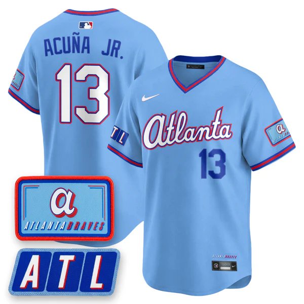 Ronald Acuna Jr. V2 Baseball Jersey Atlanta Braves 2026 City Connect All Stitched