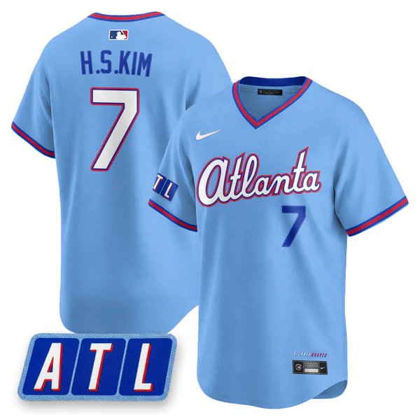 Ha-Seong Kim (H.S. Kim) Baseball Jersey Atlanta Braves 2026 City Connect All Stitched
