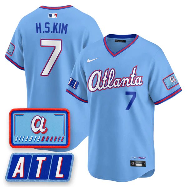 Ha-Seong Kim (H.S. Kim) V2 Baseball Jersey Atlanta Braves 2026 City Connect All Stitched