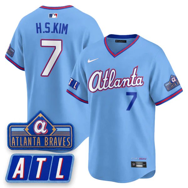Ha-Seong Kim (H.S. Kim) V3 Baseball Jersey Atlanta Braves 2026 City Connect All Stitched