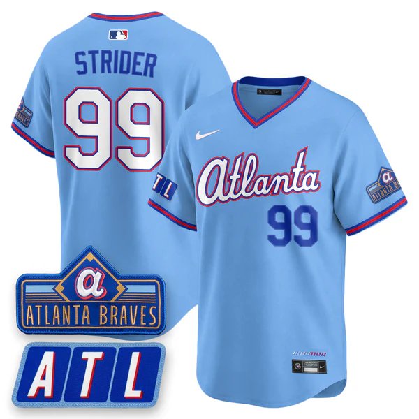 Spencer Strider V3 Baseball Jersey Atlanta Braves 2026 City Connect All Stitched