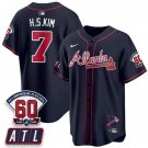 Ha-Seong Kim Navy Baseball Jersey ATL 2026 60th Anniversary All Stitched