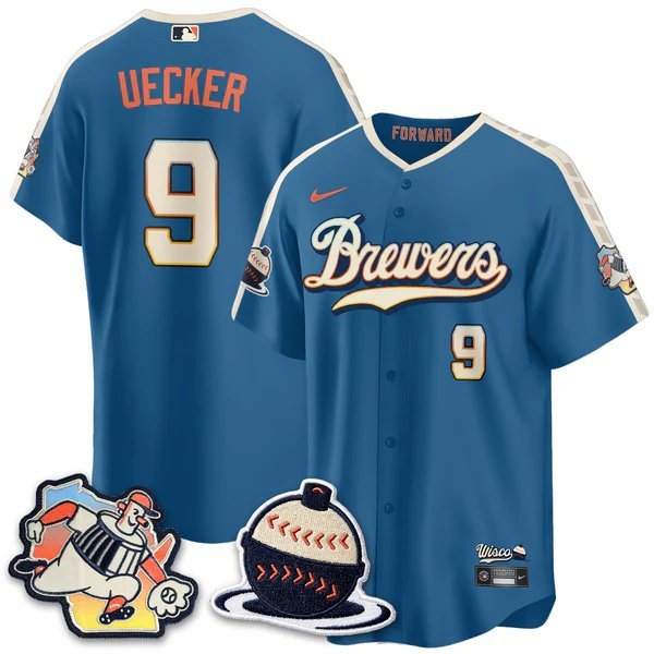 Bob Uecker Baseball Jersey MIL 2026 Brewers City Connect All Stitched