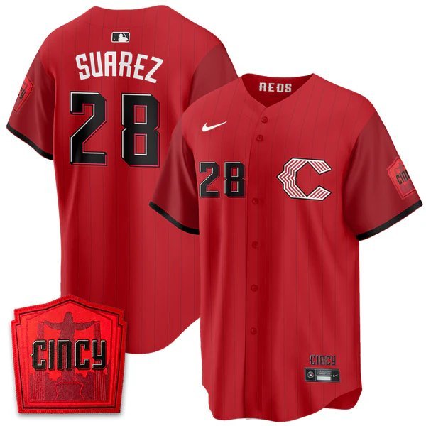 Eugenio Su&Atilde;&iexcl;rez Baseball Jersey CIN 2026 City Connect All Stitched