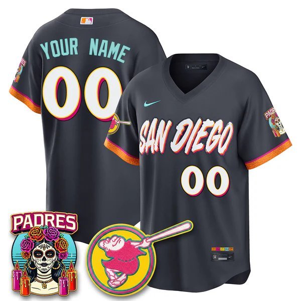 Custom V2 Baseball Jersey SD 2026 City Connect Stitched