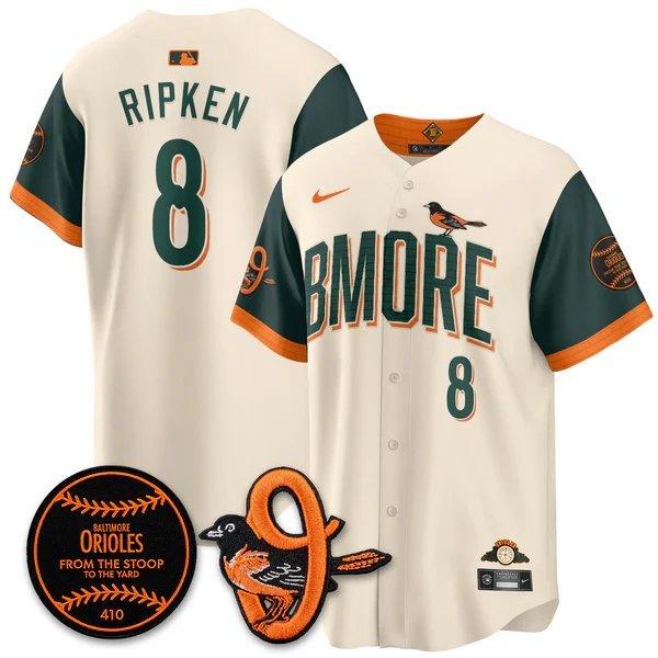 Cal Ripken V3 Baseball Jersey BAL 2026 City Connect All Stitched