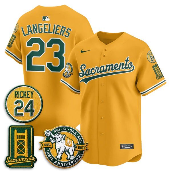 Tyler Soderstrom Jersey OAK 2026 Sacramento Celebrating 125 Years All Stitched
