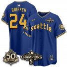 Ken Griffey City C Jersey Seattle Mariners 50th Anniversary & AL West Division Champions Stitched