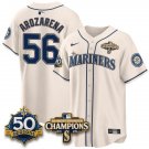 Randy Arozarena Cream Jersey Seattle Mariners 50th Anniversary & AL West Division Champions Stitched
