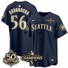 Randy Arozarena Navy Jersey Seattle Mariners 50th Anniversary & AL West Division Champions Stitched