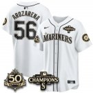 Randy Arozarena White Jersey Seattle Mariners 50th Anniversary & AL West Division Champions Stitched