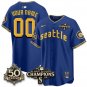 Custom City C Jersey Seattle Mariners 50th Anniversary & AL West Division Champions Stitched