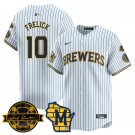 Sal Frelick - 10 White Baseball Jersey MIL 2026 Limited All Stitched