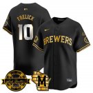 Sal Frelick - 10 Black Gold Baseball Jersey MIL 2026 Limited All Stitched