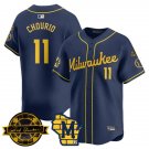 Jackson Chourio - 11 Navy Baseball Jersey MIL 2026 Limited All Stitched