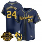 William Contreras - 24 Navy Baseball Jersey MIL 2026 Limited All Stitched