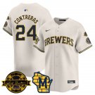 William Contreras - 24 Cream Baseball Jersey MIL 2026 Limited All Stitched