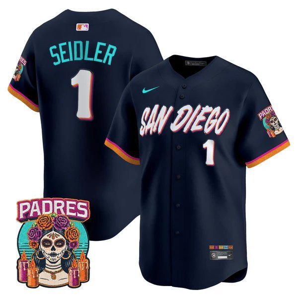 Peter Seidler Baseball Jersey SD 2026 City Connect Stitched