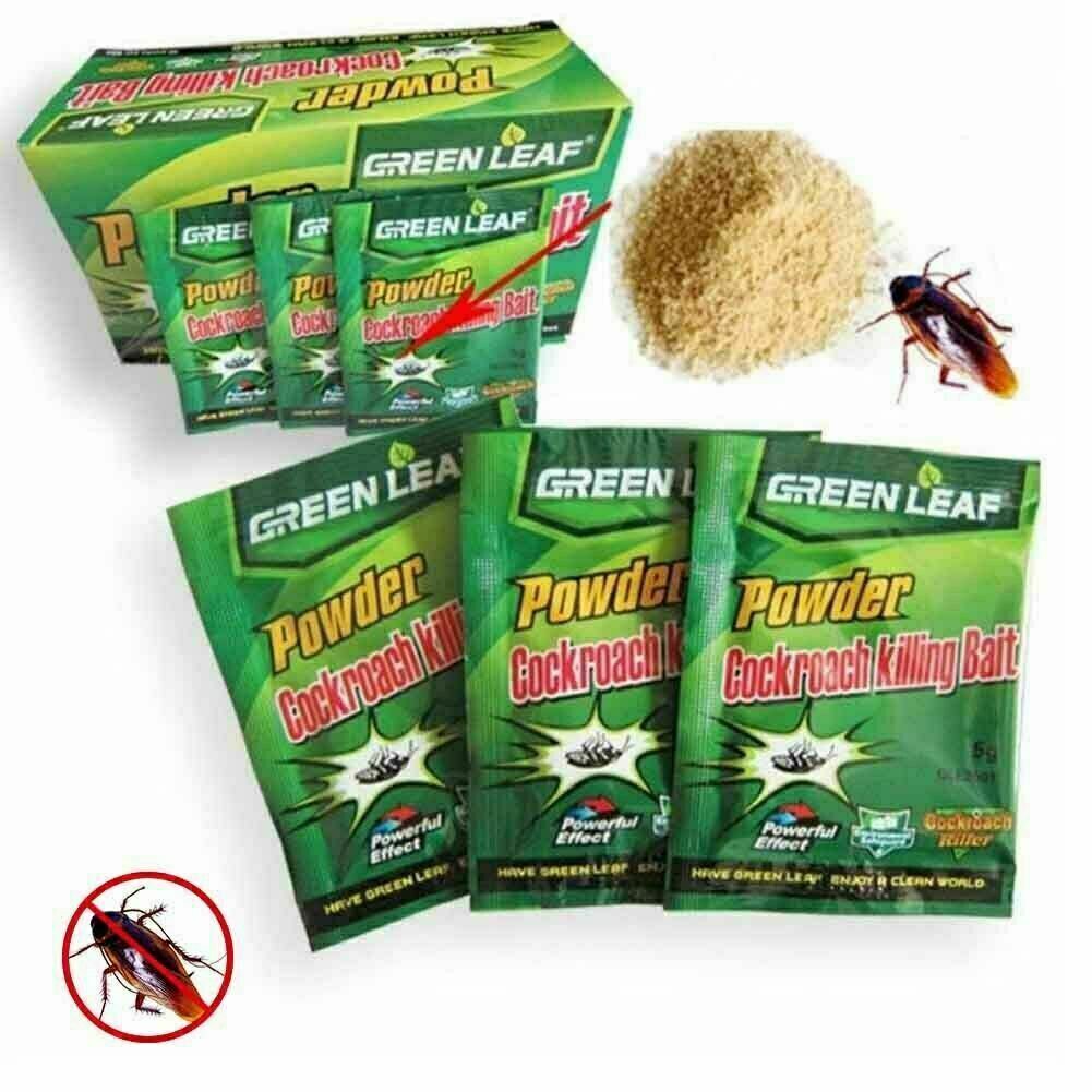 50PCS Cockroach Killer Powder Best Killing Bait High Efficiency ï¼�Green Leafï¼�