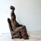 Sculpture of an old woman