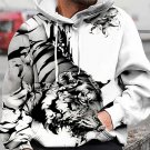 Men's Unisex Pullover Hoodie Sweatshirt Graphic Prints Tiger Print