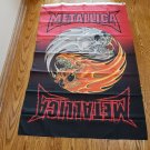 METALLICA FABRIC FLAG YIN/YAN FULL COLOR 2FT. 10IN. X 4FT. 5IN.  EXTREMELY RARE!