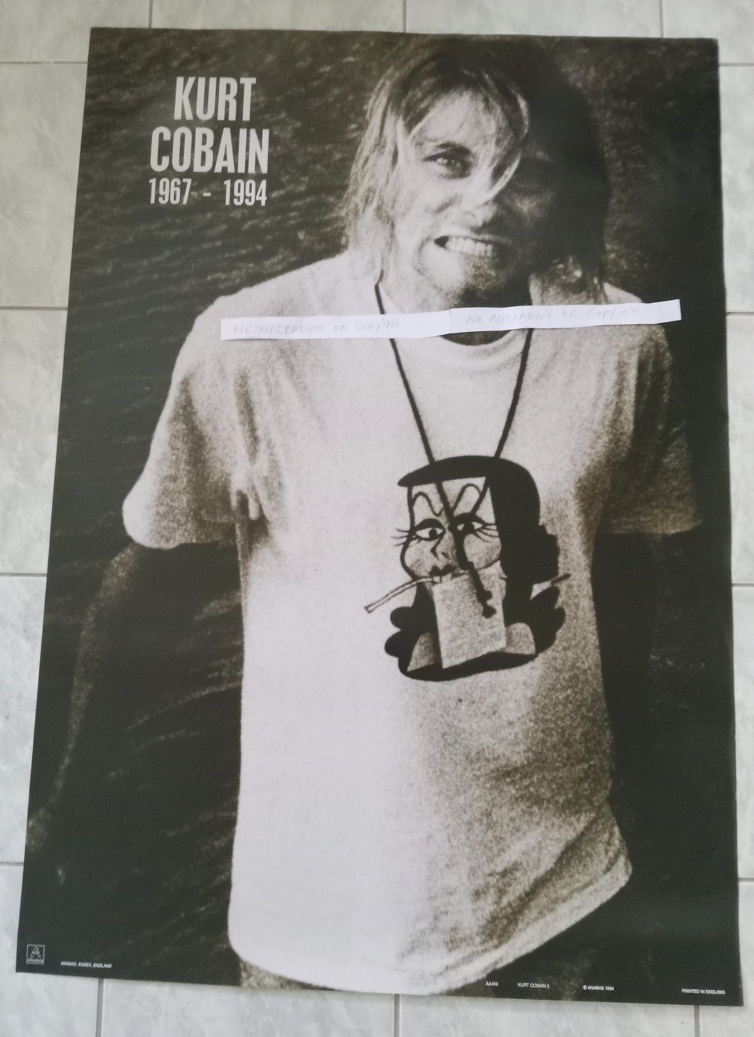 NIRVANA-KURT COBAIN-1967-1994-TEETH SHOWN POSTER 24 1/4 X 35 INCHES ...