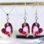 Ruby Hearts Necklace Earring Set SKU 1634A