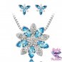 Azure Starburst Necklace Earring Set SKU 1666