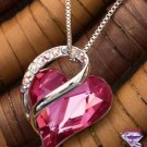 Ruby Heart Rhinestones Necklace SKU 1632