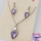 Lavender Drop Necklace Earring Set SKU 1528