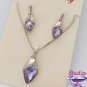 Lavender Drop Necklace Earring Set SKU 1528