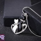 By Your Side Rhinestone Cats Necklace SKU 1452