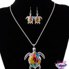 Sea Turtle Necklace Earrings Set SKU 1198