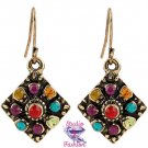 Antique Chic Multicolor Diamond Earrings SKU 1412